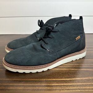 REEF Voyage Chukka Boots Black Suede Leather Casual Men's 10‎
